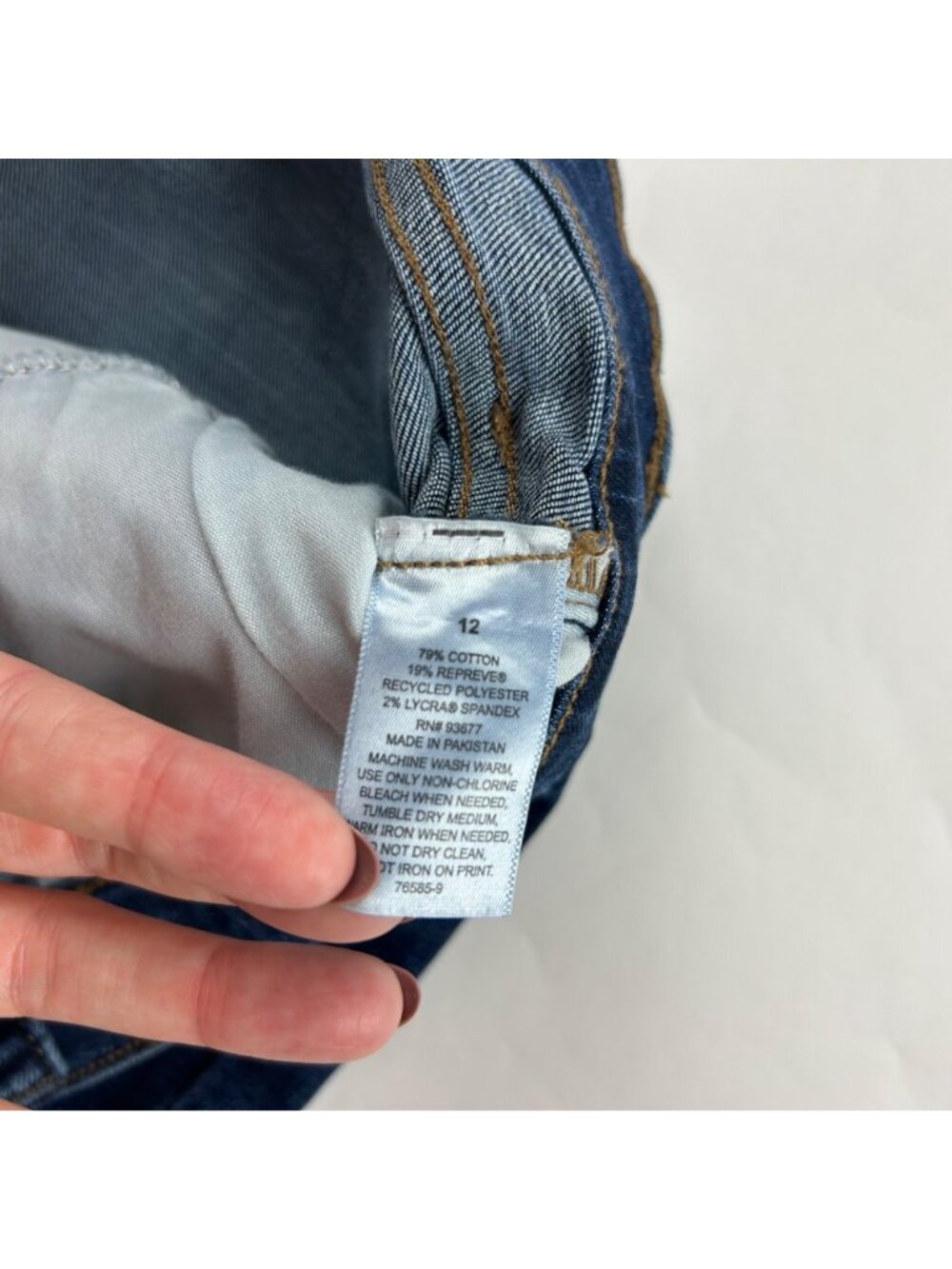 a.n.a. Dark Wash High Rise Flare Jeans 12 - Picture 4 of 6